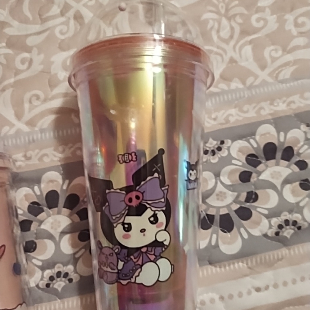 Holographic Character Tumbler with Lid
